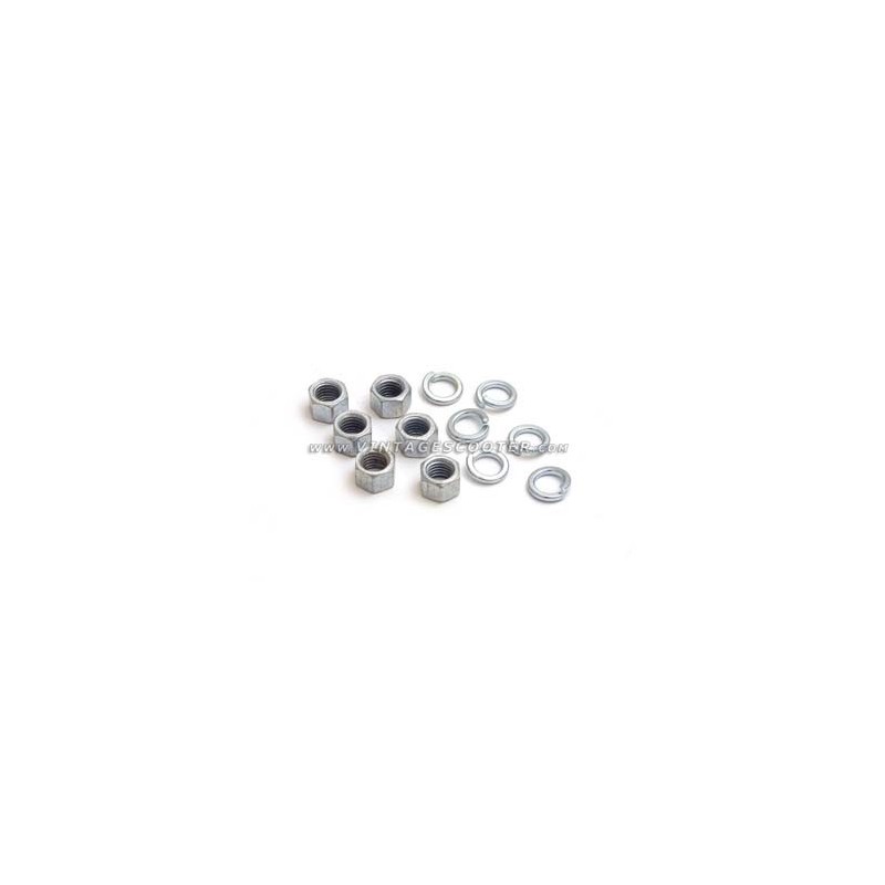Ecrous de jante D,8 / clef 11mm  Modèles Italiens (jeu x 6)